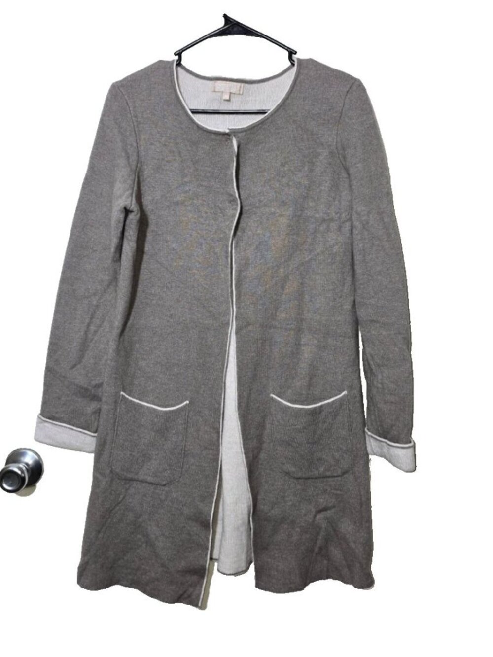 Benedetta B Cardigan M Brown Italian Made Merino Wool Cashmere Blend Lagenlook